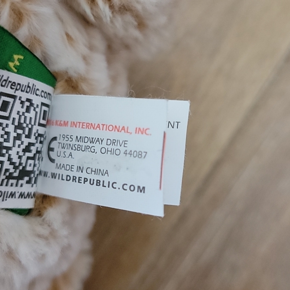 Wild Republic 18" Christmas Teddy Bear Plush Plaid Holiday Decor - Picture 9 of 10